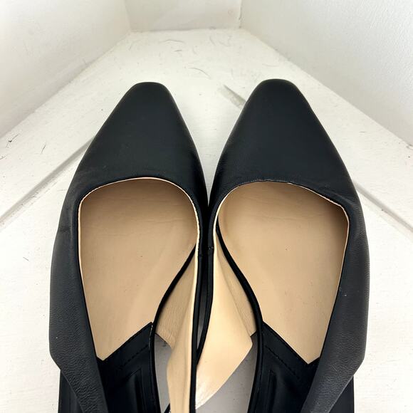 NEW Franco Sarto leather black slingback flats 6.5 - Picture 6 of 7